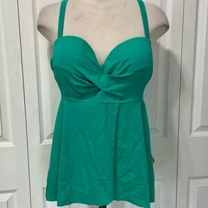 Torrid Green Tankini Top Size 3F
